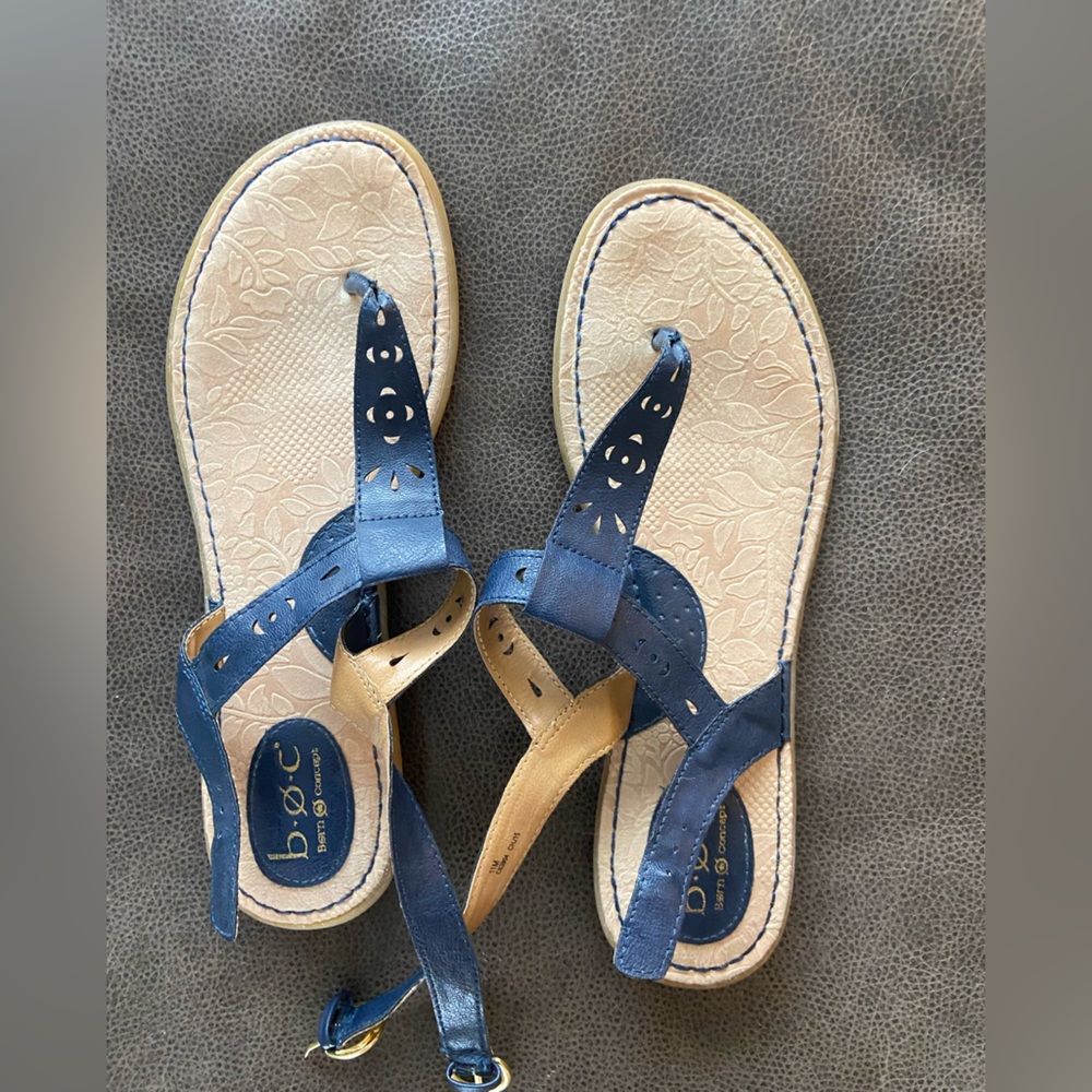 Navy sandals